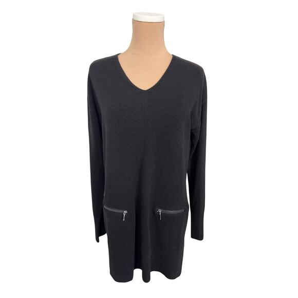 Ralsey Long Black Sweater Tunic or Short Dress Medium - Picture 1 of 2
